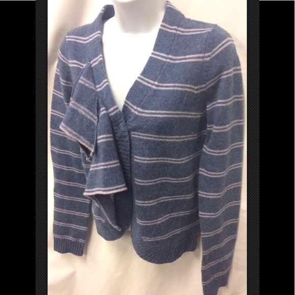 MARC JACOBS Lambswool Striped Ruffle Front Blue - Picture 4 of 8